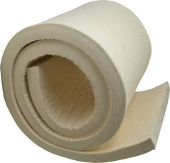 Made in USA - 3/4 Inch Thick x 66 Inch Wide x 12 Inch Long, Pressed Wool Felt Sheet - 9.2 Lbs/Square Yd., White, 400 psi - Exact Tool & Supply