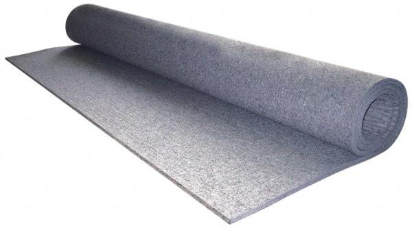 Made in USA - 1/4 Inch Thick x 72 Inch Wide x 60 Inch Long, Pressed Wool Felt Sheet - 3.1 Lbs/Square Yd., Gray, 250 psi - Exact Tool & Supply