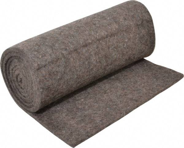 Made in USA - 1/4 Inch Thick x 72 Inch Wide x 12 Inch Long, Pressed Wool Felt Sheet - 2.1 Lbs/Square Yd., Gray, 75 psi - Exact Tool & Supply