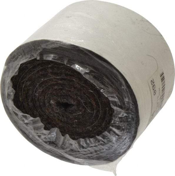 Made in USA - 1/8 Inch Thick x 2 Inch Wide x 5 Ft. Long, Felt Stripping - Gray, Adhesive Backing - Exact Tool & Supply