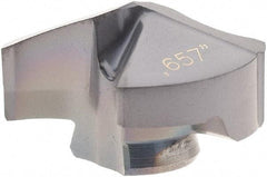 Ingersoll Cutting Tools - Series Y, 16.7mm Diam Grade IN2005 140° Replaceable Drill Tip - Carbide, TiAlN Finish, 16 Seat Size - Exact Tool & Supply