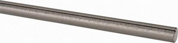 Made in USA - 3/8" Diam, 2' Long, 1045 Steel Keyed Round Linear Shafting - 3/32" Key - Exact Tool & Supply