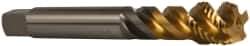 OSG - M20x2.50 Metric Coarse 4 Flute 6H Modified Bottoming Spiral Flute Tap - Vanadium High Speed Steel, TiN Finish, 140mm OAL, Right Hand Flute, Right Hand Thread - Exact Tool & Supply