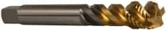 OSG - M20x2.50 Metric Coarse 4 Flute 6H Modified Bottoming Spiral Flute Tap - Vanadium High Speed Steel, TiN Finish, 140mm OAL, Right Hand Flute, Right Hand Thread - Exact Tool & Supply