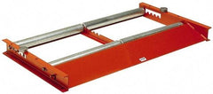 Made in USA - 48 Inches Max Width Reel Winder Roller Stand - 3,000 Lbs. Load Limit, 2 Reel Limit, 28 Inches Long x 52 Inches Wide x 4 Inches High, Structural Channel Frame with 6 Roller Positions - Exact Tool & Supply
