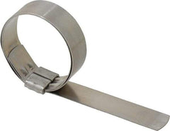 Made in USA - 2" ID, Grade 201, Stainless Steel Preformed J-Type Clamp - 3/4" Wide x 0.03" Thick - Exact Tool & Supply