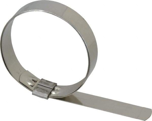 IDEAL TRIDON - 3" ID, Grade 201, Stainless Steel Preformed J-Type Clamp - 3/4" Wide x 0.03" Thick - Exact Tool & Supply