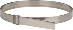 IDEAL TRIDON - 7" ID, Grade 201, Stainless Steel Preformed J-Type Clamp - 3/4" Wide x 0.03" Thick - Exact Tool & Supply