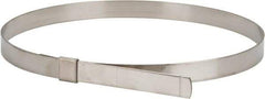 IDEAL TRIDON - 8" ID, Grade 201, Stainless Steel Preformed Center Punch Type Clamp - 5/8" Wide x 0.025" Thick - Exact Tool & Supply