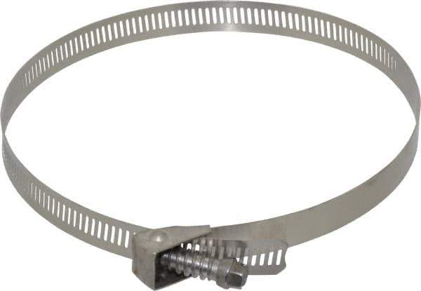 IDEAL TRIDON - SAE Size 88, 2-1/16 to 6" Diam, Stainless Steel Quick Release Worm Drive Clamp - 1/2" Wide, Material Grade 301, Series 550 - Exact Tool & Supply