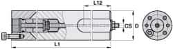 Kennametal - 3/8-24 Threaded Mount, Boring Head Straight Shank - Threaded Mount Mount, 24 Inch Overall Length, 18 Inch Projection - Exact Tool & Supply