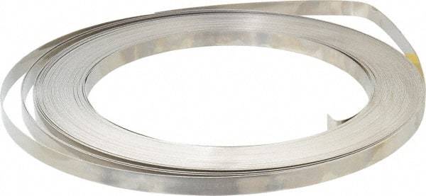 IDEAL TRIDON - Grade 201, Stainless Steel Banding Strap Roll - 1/2" Wide x 0.03" Thick - Exact Tool & Supply