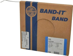 Made in USA - Grade 200 to 300, Stainless Steel Banding Strap Roll - 3/8" Wide x 0.015" Thick - Exact Tool & Supply