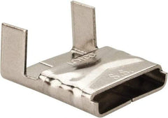 Made in USA - Grade 200 to 300, Stainless Steel Banding Strap Buckle - 5/8" Wide - Exact Tool & Supply