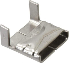 Made in USA - Grade 200 to 300, Stainless Steel Banding Strap Buckle - 3/4" Wide - Exact Tool & Supply