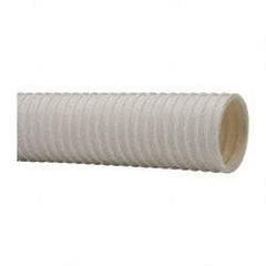 Continental ContiTech - 1-1/2" ID, 29 Hg Vac Rating, 34 psi, PVC Vacuum & Duct Hose - 100' Long, White, 3.8" Bend Radius, 15 to 150°F - Exact Tool & Supply