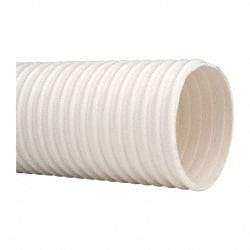 Continental ContiTech - 4" ID, 15 Hg Vac Rating, 27 psi, PVC Vacuum & Duct Hose - 100' Long, White, 14" Bend Radius, 15 to 150°F - Exact Tool & Supply