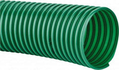 Continental ContiTech - 6" ID, 5 Hg Vac Rating, PVC Vacuum & Duct Hose - 100' Long, Metallic Green, 10" Bend Radius, 15 to 150°F - Exact Tool & Supply