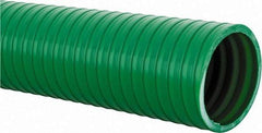 Continental ContiTech - 15 to 150°F, 2" Inside x 2.31" Outside Diam, PVC Liquid Suction & Discharge Hose - Green, 100' Long, 79 psi Working Pressure - Exact Tool & Supply