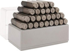 C.H. Hanson - 27 Piece, 5/16" Character Steel Stamp Set - Letters, Heavy Duty - Exact Tool & Supply