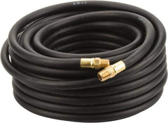Continental ContiTech - 1/4" ID x 1/2" OD 50' Long Multipurpose Air Hose - MNPT x MNPT Ends, 200 Working psi, -40 to 190°F, 1/4" Fitting, Black - Exact Tool & Supply