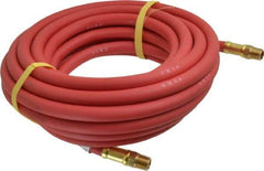 Continental ContiTech - 1/4" ID x 0.527" OD 25' Long Multipurpose Air Hose - MNPT x MNPT Ends, 250 Working psi, -40 to 190°F, 1/4" Fitting, Red - Exact Tool & Supply
