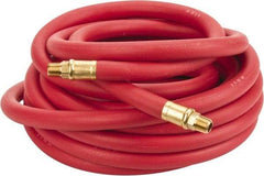 Continental ContiTech - 3/8" ID x 0.7" OD 25' Long Multipurpose Air Hose - MNPT x MNPT Ends, 250 Working psi, -40 to 190°F, 1/4" Fitting, Red - Exact Tool & Supply