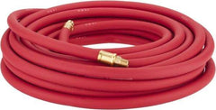 Continental ContiTech - 3/8" ID x 0.7" OD 50' Long Multipurpose Air Hose - MNPT x MNPT Ends, 250 Working psi, -40 to 190°F, 1/4" Fitting, Red - Exact Tool & Supply