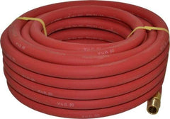 Continental ContiTech - 1/2" ID x 0.838" OD 50' Long Multipurpose Air Hose - MNPT x MNPT Ends, 250 Working psi, -40 to 190°F, 1/2" Fitting, Red - Exact Tool & Supply