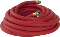Continental ContiTech - 3/4" ID x 1.133" OD 50' Long Multipurpose Air Hose - MNPT x MNPT Ends, 250 Working psi, -40 to 190°F, 3/4" Fitting, Red - Exact Tool & Supply