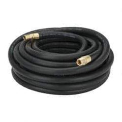 Continental ContiTech - 1/2" ID x 0.844" OD 50' Long Oil Resistant Air Hose - MNPT x MNPT Ends, 300 Working psi, -20 to 190°F, 1/2" Fitting, Black - Exact Tool & Supply