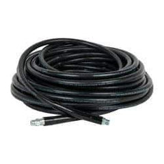 Continental ContiTech - 100' Long, 3/8" Fitting, Swivel Fitting, 0 to 250°F, Synthetic Rubber High Temp & High Pressure Hose - 3/8" Inside x 0.693" Outside Diam, Black, 3,000 psi - Exact Tool & Supply