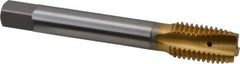 OSG - 3/4-10 UNC, 3 Flute, TiN Finish, Vanadium High Speed Steel Spiral Point Tap - Plug Chamfer, Right Hand Thread, 125mm OAL, 2" Thread Length, 0.59" Shank Diam, 2B Class of Fit, Series 260 - Exact Tool & Supply