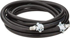 Continental ContiTech - 25' Long, 1/2" Fitting, Male NPT Fitting, -40 to 450°F, Synthetic Rubber High Temp & High Pressure Hose - 1/2" Inside x 1-1/16" Outside Diam, Black, 250 psi - Exact Tool & Supply