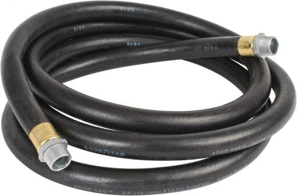 Continental ContiTech - 3/4" ID x 1-1/8" OD x 12' OAL, NPT Male x Male Petroleum Transfer Hose - 100 Max Working psi, 3/4" Fitting, Black - Exact Tool & Supply