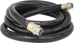 Continental ContiTech - 1" ID x 1-1/8" OD x 12' OAL, NPT Male x Male Petroleum Transfer Hose - 100 Max Working psi, 1" Fitting, Black - Exact Tool & Supply