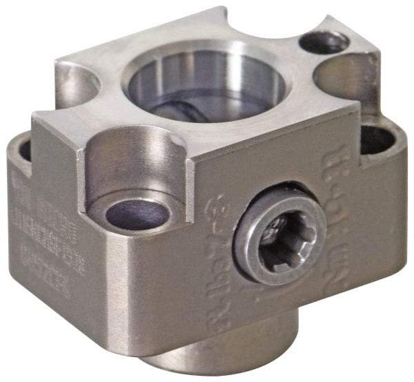 Kennametal - Neutral Cut, KM16 Modular Connection, Adapter/Mount Lathe Modular Clamping Unit - 14mm Square Shank Diam, 0.8661" OAL, Series NCM-SF Flange Adapter - Exact Tool & Supply