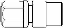 NewAge Industries - 1/2" Tube OD, PFA PTFE Plastic Compression Tube Female Connector - 1/4 NPT Pipe, 500°F Max, 1/4 Thread - Exact Tool & Supply