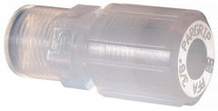 NewAge Industries - 3/8" Tube OD, PFA PTFE Plastic Compression Tube Female Connector - 1/4 NPT Pipe, 500°F Max, 1/4 Thread - Exact Tool & Supply