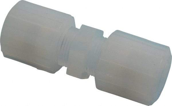 NewAge Industries - 1/2" Tube OD, PFA PTFE Plastic Compression Tube Union - 500°F Max - Exact Tool & Supply