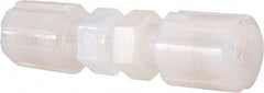 NewAge Industries - 1/4" Tube OD, PFA PTFE Plastic Compression Tube Bulkhead Union - 500°F Max - Exact Tool & Supply