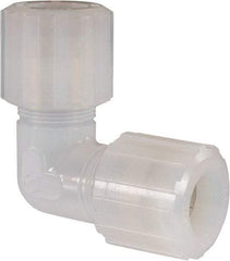 NewAge Industries - 3/4" Tube OD, PFA PTFE Plastic Compression Tube Union Elbow - 500°F Max - Exact Tool & Supply