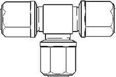 NewAge Industries - 3/4" Tube OD, PFA PTFE Plastic Compression Tube Union Tee - 500°F Max - Exact Tool & Supply