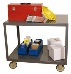 Durham - Mobile Table - Steel, Gray, 36" Long x 24" Deep x 30" High - Exact Tool & Supply