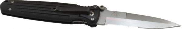 Gerber - 3-3/4" Blade, 8-3/4" OAL, Partially Serrated Double Bevel Folding Knife - 5" Closed Length, Glass-Filled Nylon, 1 Blade, 1 Edge, Pocket Clip - Exact Tool & Supply