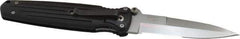 Gerber - 3-3/4" Blade, 8-3/4" OAL, Partially Serrated Double Bevel Folding Knife - 5" Closed Length, Glass-Filled Nylon, 1 Blade, 1 Edge, Pocket Clip - Exact Tool & Supply