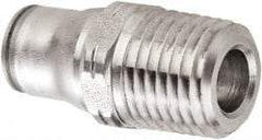 Legris - 8mm Outside Diam, 3/8 BSPT, Stainless Steel Push-to-Connect Male Connector - 435 Max psi, Tube to Male BSPT Connection, FKM O-Ring - Exact Tool & Supply