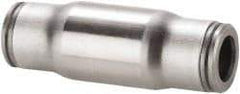 Legris - 6mm Outside Diam, Stainless Steel Push-to-Connect Tube Union - 435 Max psi, Tube to Tube Connection, FKM O-Ring - Exact Tool & Supply