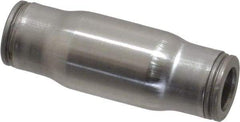 Legris - 1/4" Outside Diam, Stainless Steel Push-to-Connect Tube Union - 435 Max psi, Tube to Tube Connection, FKM O-Ring - Exact Tool & Supply