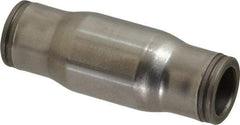 Legris - 3/8" Outside Diam, Stainless Steel Push-to-Connect Tube Union - 435 Max psi, Tube to Tube Connection, FKM O-Ring - Exact Tool & Supply